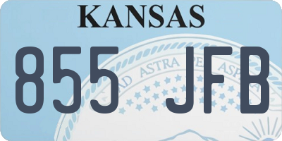 KS license plate 855JFB