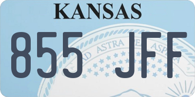 KS license plate 855JFF