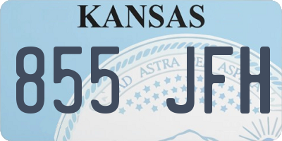 KS license plate 855JFH