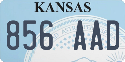 KS license plate 856AAD