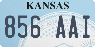 KS license plate 856AAI