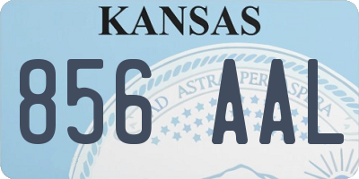 KS license plate 856AAL
