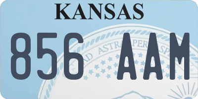 KS license plate 856AAM