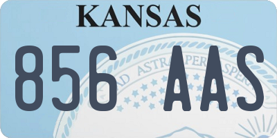 KS license plate 856AAS