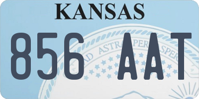KS license plate 856AAT