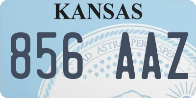 KS license plate 856AAZ