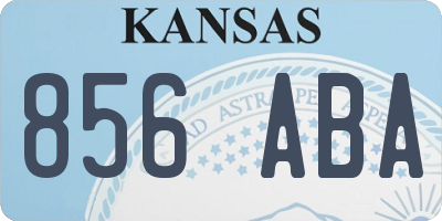 KS license plate 856ABA
