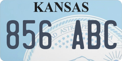 KS license plate 856ABC