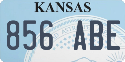 KS license plate 856ABE