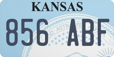 KS license plate 856ABF