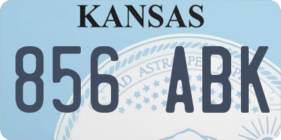 KS license plate 856ABK