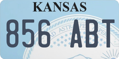 KS license plate 856ABT