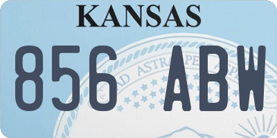 KS license plate 856ABW