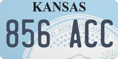 KS license plate 856ACC