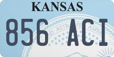 KS license plate 856ACI