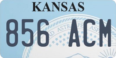 KS license plate 856ACM