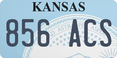 KS license plate 856ACS