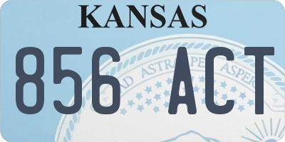 KS license plate 856ACT