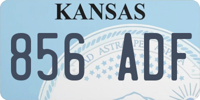 KS license plate 856ADF