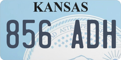 KS license plate 856ADH