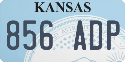 KS license plate 856ADP