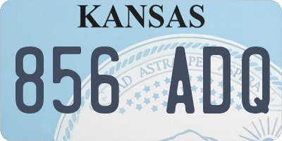 KS license plate 856ADQ