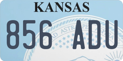 KS license plate 856ADU