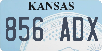 KS license plate 856ADX