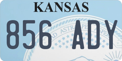 KS license plate 856ADY