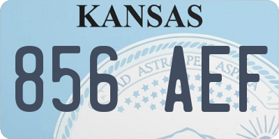 KS license plate 856AEF