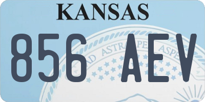 KS license plate 856AEV
