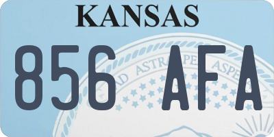 KS license plate 856AFA