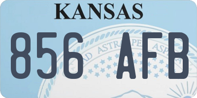 KS license plate 856AFB