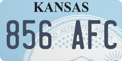 KS license plate 856AFC