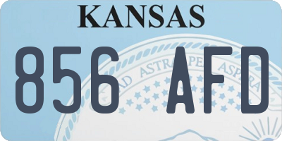 KS license plate 856AFD