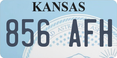 KS license plate 856AFH