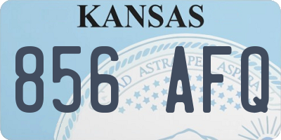 KS license plate 856AFQ
