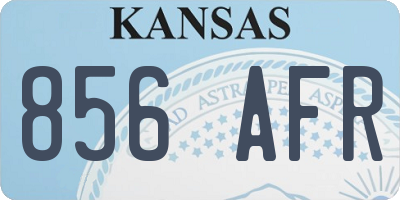 KS license plate 856AFR