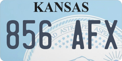 KS license plate 856AFX