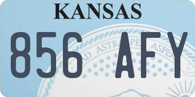 KS license plate 856AFY
