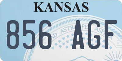 KS license plate 856AGF