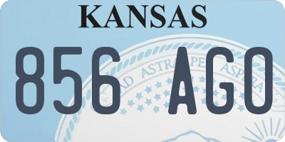 KS license plate 856AGO