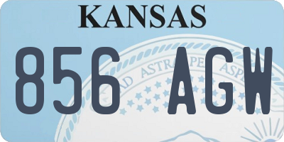 KS license plate 856AGW