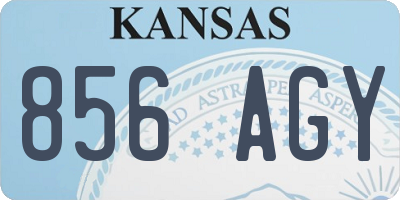 KS license plate 856AGY