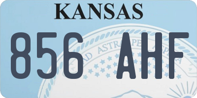 KS license plate 856AHF