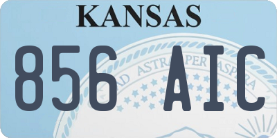 KS license plate 856AIC