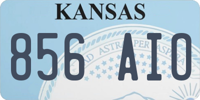 KS license plate 856AIO