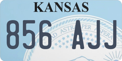 KS license plate 856AJJ