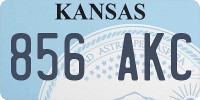 KS license plate 856AKC