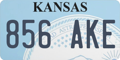 KS license plate 856AKE